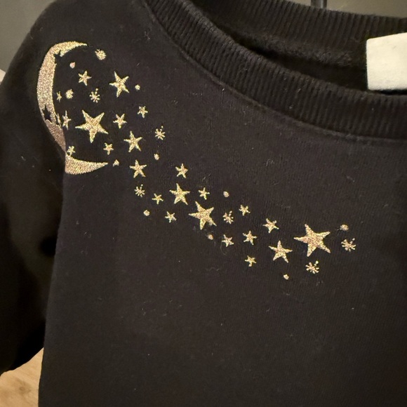 Baby Gap Black Sweatshirt w/ Embroidered Star & Moon Design • 2T - Picture 2 of 5